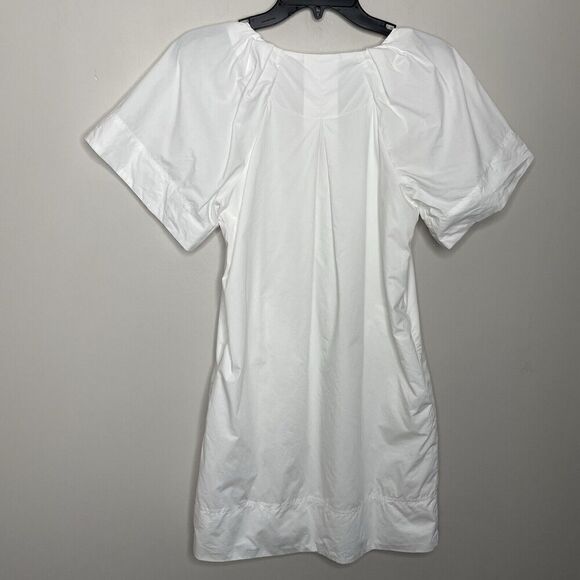 MADEWELL Mini Shirtdress Women XS White V-Neck Shift Dress Pockets NP093 - Picture 8 of 15